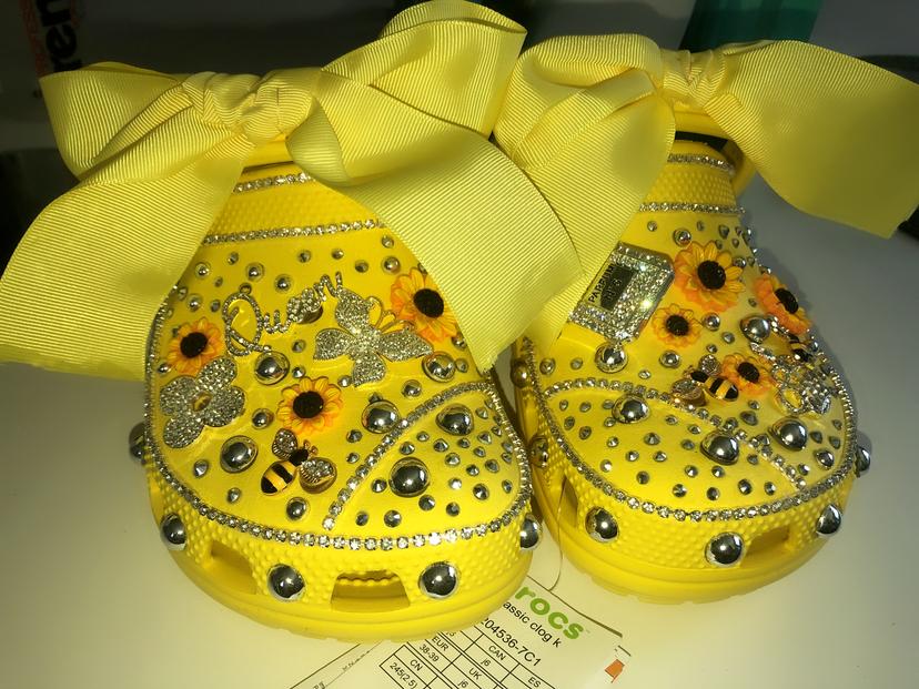 Yellow Sunflower Crocs