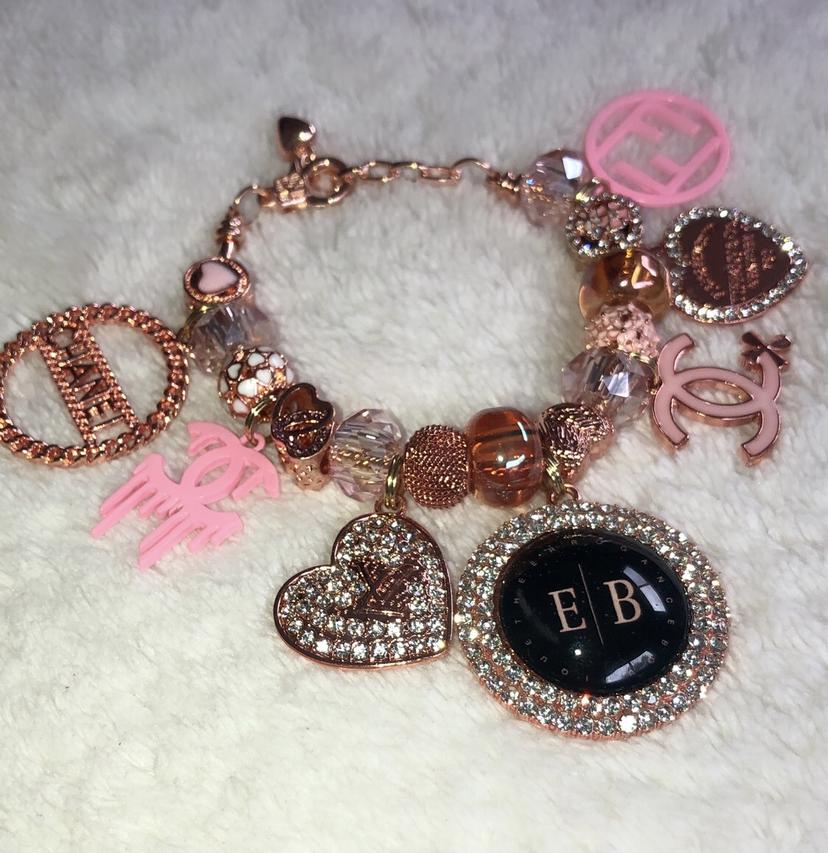 Rose Gold Pandora Style Charm bracelet 